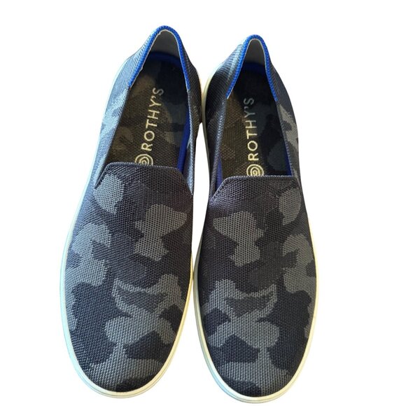 Rothy's Women's Camo Slip-On Sneakers Size 10 Gray & Black Recycled Materials - Picture 8 of 13
